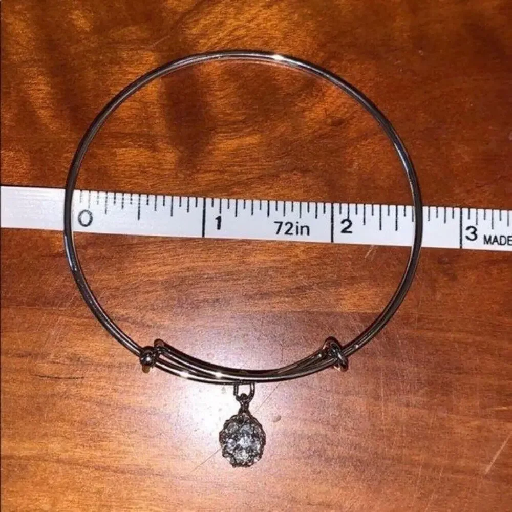 Swarovski Crystal Fireball Bangle Bracelet Silver